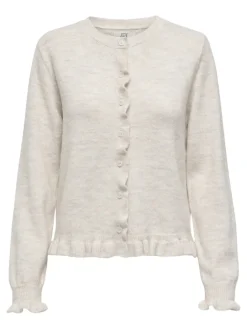 JDY Pullover & Sweatshirts*LETTY L/S ON FRILL CARDIGAN KNT NOOS birch