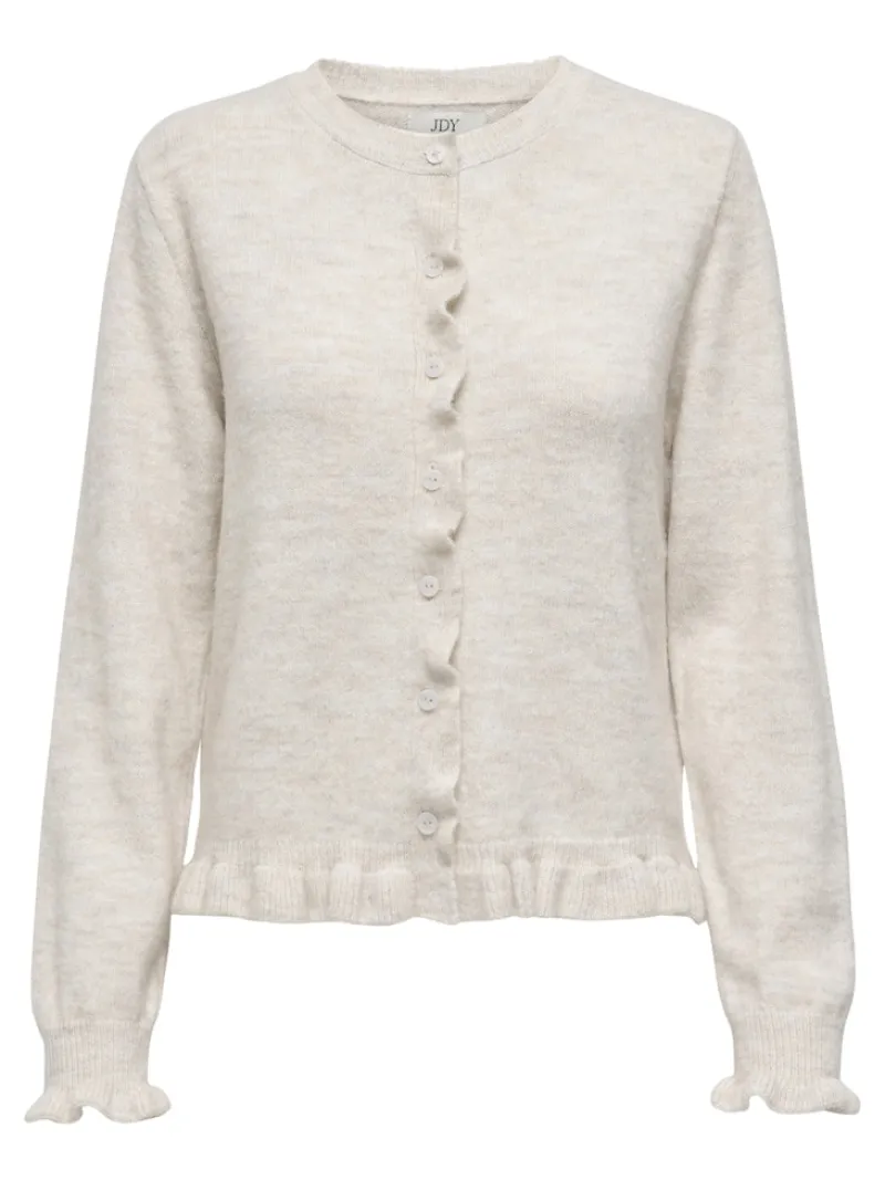 JDY Pullover & Sweatshirts*LETTY L/S ON FRILL CARDIGAN KNT NOOS birch