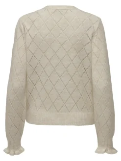 JDY Pullover & Sweatshirts*LETTY L/S V-NECK STRUC CARDI KNT NOOS Whitecap Gray