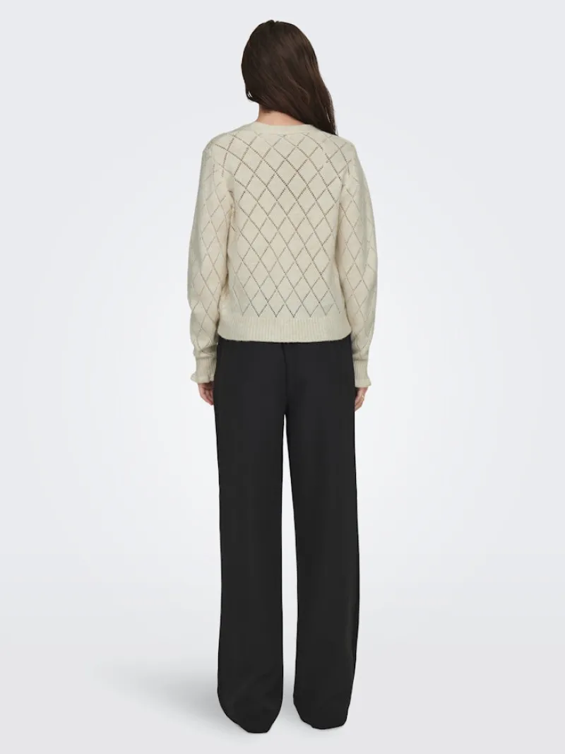 JDY Pullover & Sweatshirts*LETTY L/S V-NECK STRUC CARDI KNT NOOS Whitecap Gray