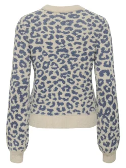 JDY Pullover & Sweatshirts*LORRAINE ANIMAL L/S PULLOVER KNT NOOS Cement