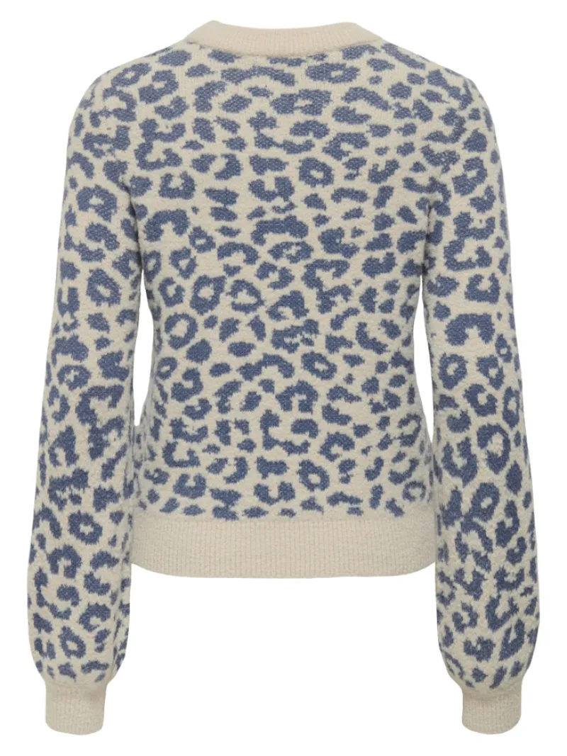 JDY Pullover & Sweatshirts*LORRAINE ANIMAL L/S PULLOVER KNT NOOS Cement