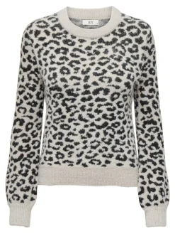 JDY Pullover & Sweatshirts*LORRAINE ANIMAL L/S PULLOVER KNT NOOS cement1