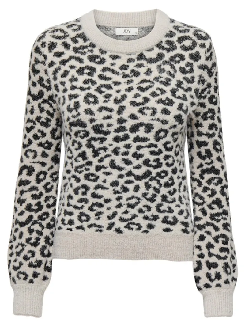 JDY Pullover & Sweatshirts*LORRAINE ANIMAL L/S PULLOVER KNT NOOS cement1