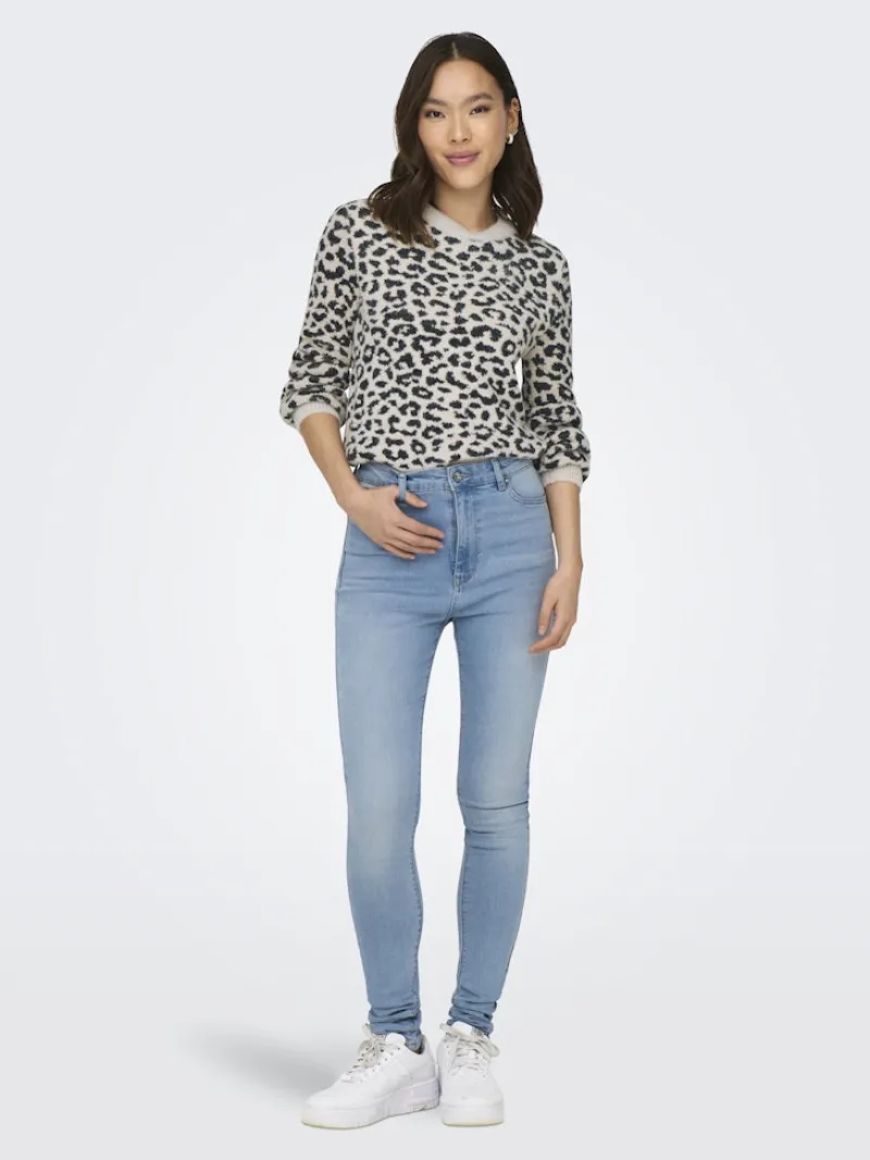 JDY Pullover & Sweatshirts*LORRAINE ANIMAL L/S PULLOVER KNT NOOS cement1