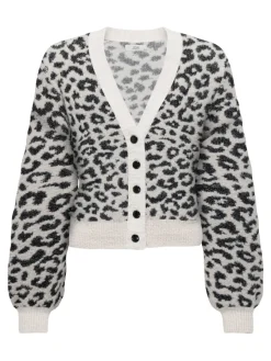 JDY Pullover & Sweatshirts*LORRAINE ANIMAL SHORT CARDIGAN KNT Cement