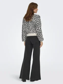 JDY Pullover & Sweatshirts*LORRAINE ANIMAL SHORT CARDIGAN KNT Cement