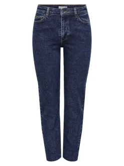 JDY Jeans*LULLU HWSTRAIGHT ANK JEANS DB NOOS Dark Blue Denim