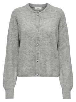 JDY Pullover & Sweatshirts*LUMI LIFE L/S BUTTON CARDIGA KNT NOOS Medium Grey Melange