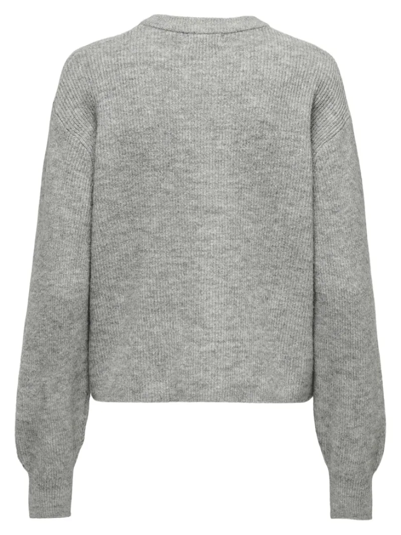 JDY Pullover & Sweatshirts*LUMI LIFE L/S BUTTON CARDIGA KNT NOOS Medium Grey Melange