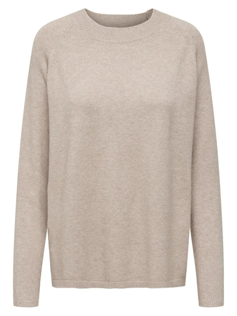 JDY Pullover & Sweatshirts*MARCO L/S O-NECK SLIT PULL KNT NOOS Beige