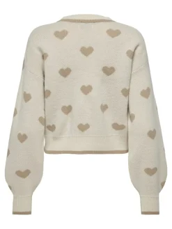 JDY Pullover & Sweatshirts*ROMANCE L/S JACQ. PULLOVER KNT NOOS birch