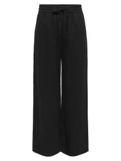 JDY Hosen*SAY HW LINEN WIDE PANT WVN NOOS Black