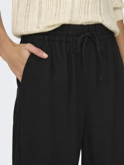 JDY Hosen*SAY HW LINEN WIDE PANT WVN NOOS Black