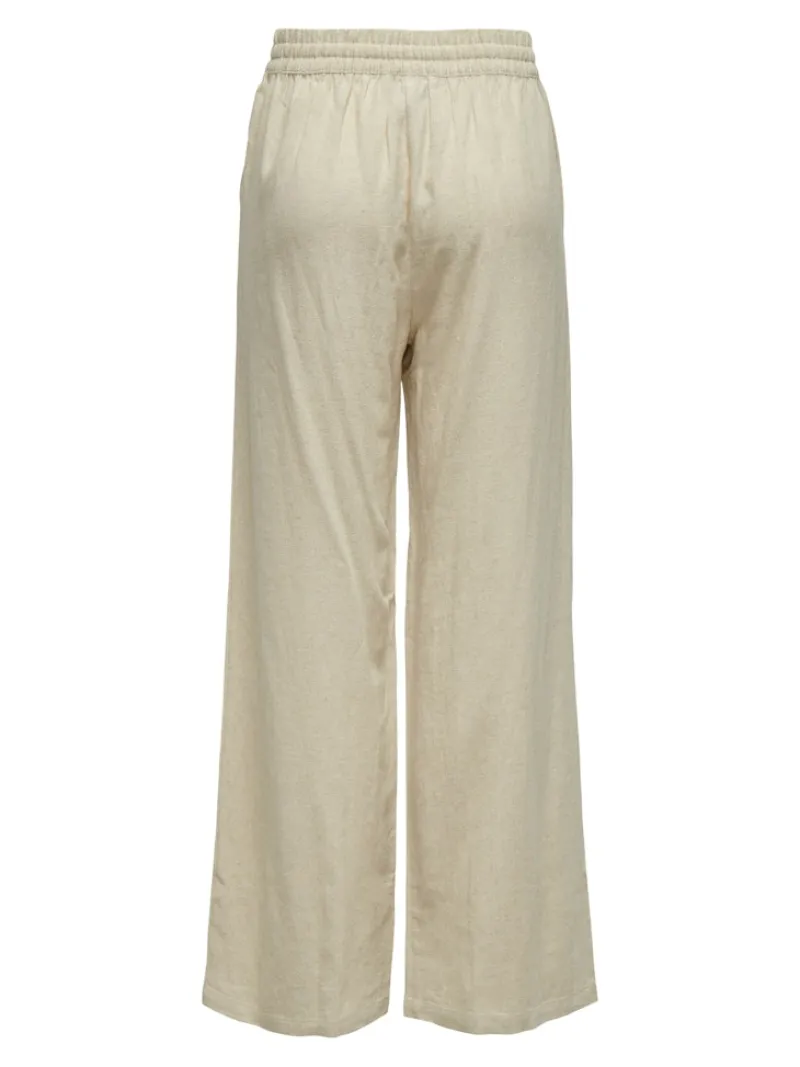 JDY Hosen*SAY HW LINEN WIDE PANT WVN NOOS oatmeal