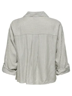 JDY Blusen*SELMA L/S KNOT LUREX SHIRT WVN cloud dancer2