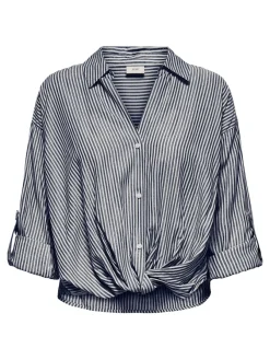 JDY Blusen*SELMA L/S KNOT LUREX SHIRT WVN cloud dancer1