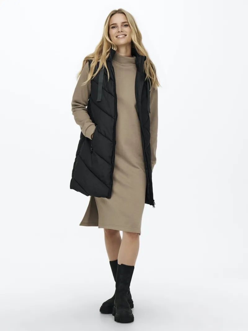 JDY Westen*SKYLAR LIFE HOOD WAISTCOAT OTW NOOS Black