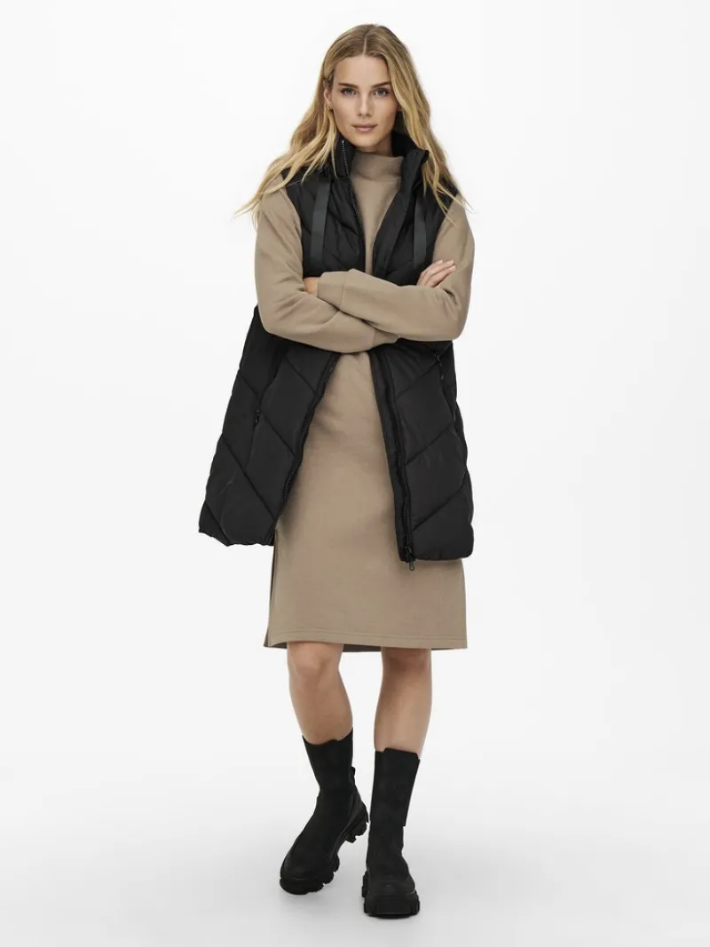 JDY Westen*SKYLAR LIFE HOOD WAISTCOAT OTW NOOS Black