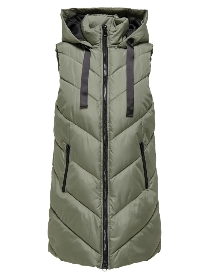 JDY Westen*SKYLAR LIFE HOOD WAISTCOAT OTW NOOS vetiver