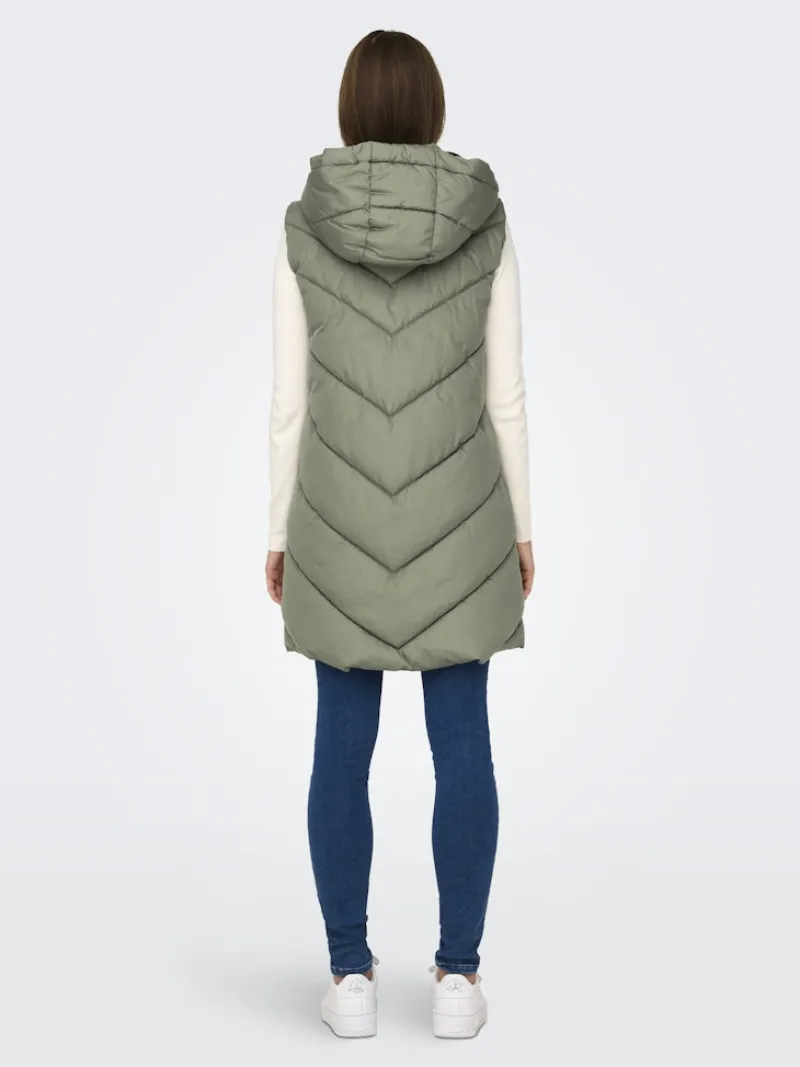 JDY Westen*SKYLAR LIFE HOOD WAISTCOAT OTW NOOS vetiver