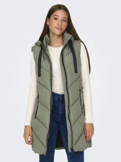 JDY Westen*SKYLAR LIFE HOOD WAISTCOAT OTW NOOS vetiver