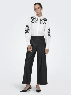 JDY Hosen*SOYA GEGGO PU PANT JRS NOOS Black