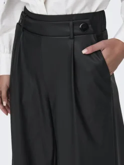 JDY Hosen*SOYA GEGGO PU PANT JRS NOOS Black