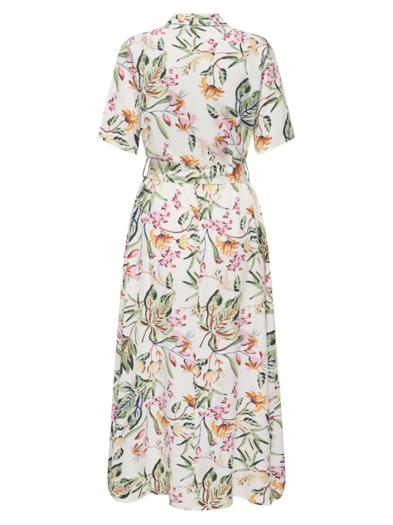 JDY Kleider*STARSEZEN LIFE 2/4 MIDIDRESS WVN NOOS Cloud Dancer