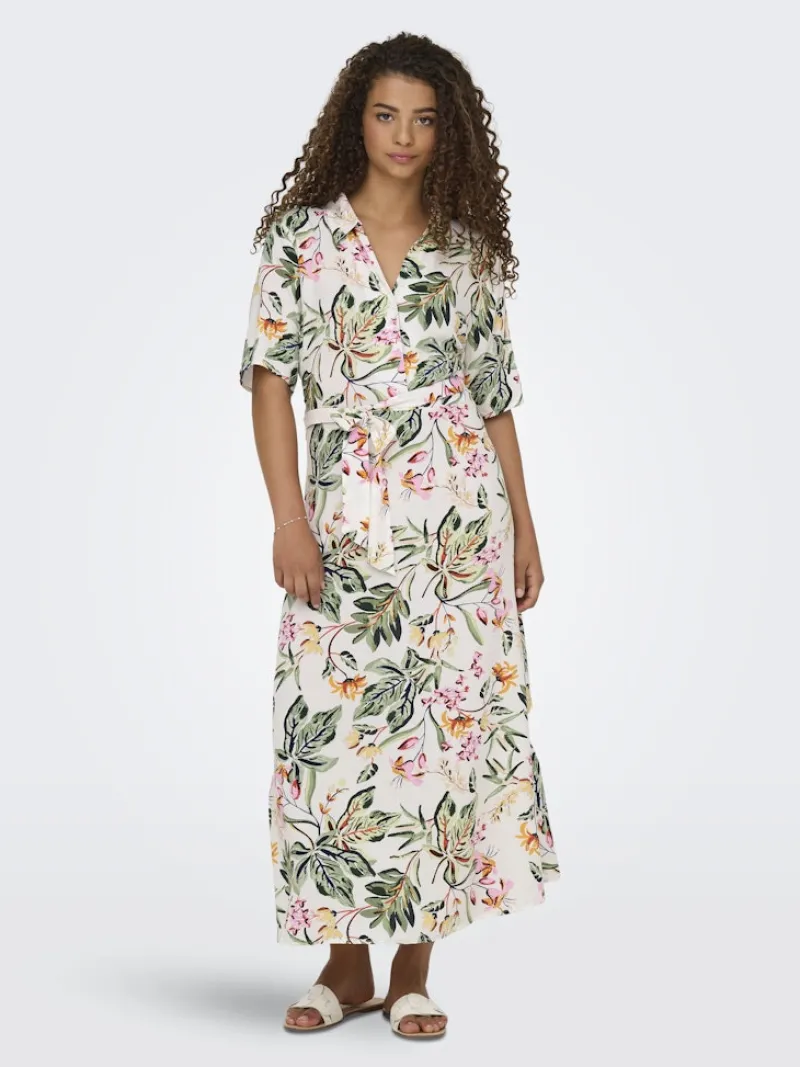 JDY Kleider*STARSEZEN LIFE 2/4 MIDIDRESS WVN NOOS Cloud Dancer