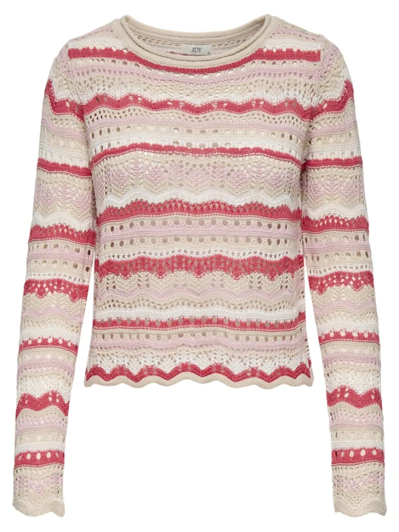 JDY Pullover & Sweatshirts*SUN LAY L/S BOATNECK PULLOV. KNT NOOS sandshell