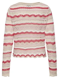 JDY Pullover & Sweatshirts*SUN LAY L/S BOATNECK PULLOV. KNT NOOS sandshell