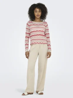 JDY Pullover & Sweatshirts*SUN LAY L/S BOATNECK PULLOV. KNT NOOS sandshell