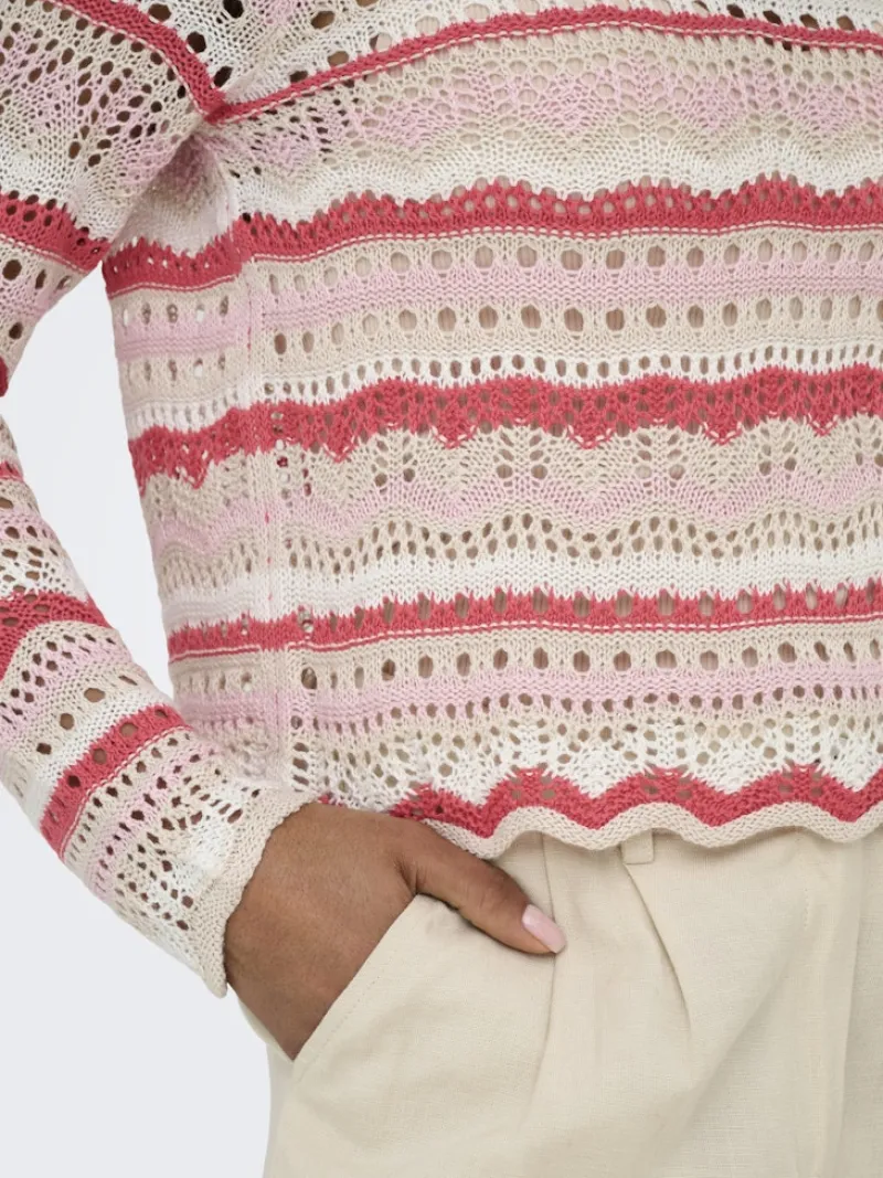 JDY Pullover & Sweatshirts*SUN LAY L/S BOATNECK PULLOV. KNT NOOS sandshell