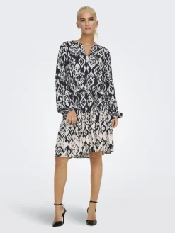 JDY Kleider*TIGER LIFE L/S DRESS WVN Phantom