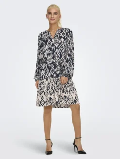 JDY Kleider*TIGER LIFE L/S DRESS WVN Phantom