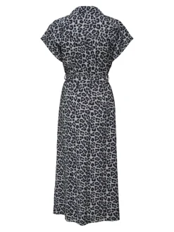 JDY Kleider*TROYA LIFE S/L MIDI DRESS WVN DIA monument