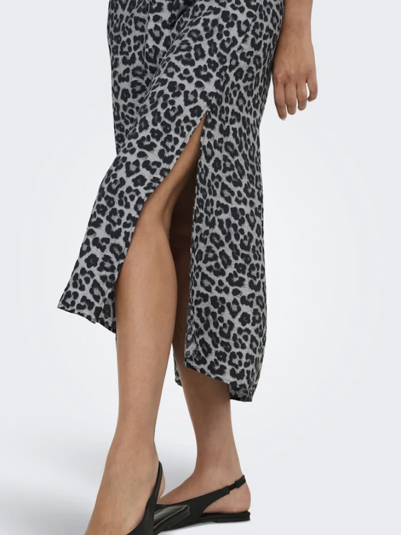 JDY Kleider*TROYA LIFE S/L MIDI DRESS WVN DIA monument