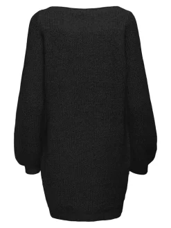 JDY Kleider*WHITNEY MEGAN L/S BOAT DRESS KNT NOOS Black