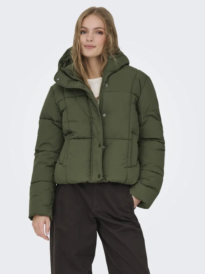 JDY Jacken*WONDER SHORT HOOD PUFFER OTW SIJ Ivy Green