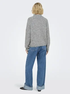 JDY Pullover & Sweatshirts*ZOEY LIFE L/S HN RAGLAN PUL KNT NOOS Light Grey Melange