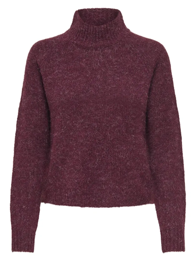 JDY Pullover & Sweatshirts*ZOEY LIFE L/S HN RAGLAN PUL KNT NOOS maroon banner