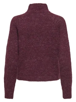 JDY Pullover & Sweatshirts*ZOEY LIFE L/S HN RAGLAN PUL KNT NOOS maroon banner