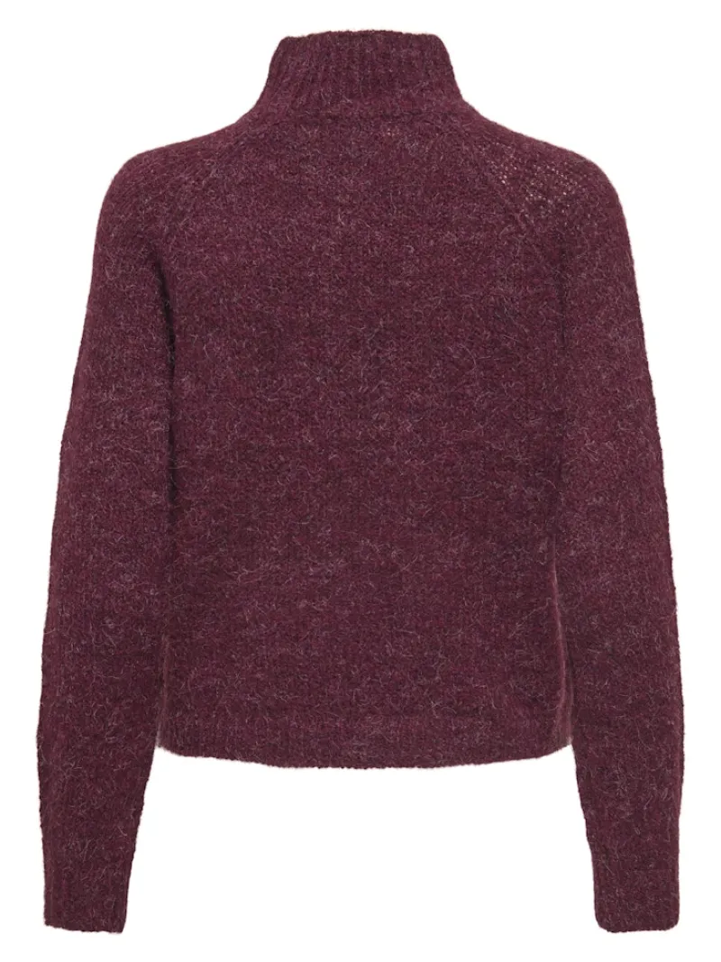 JDY Pullover & Sweatshirts*ZOEY LIFE L/S HN RAGLAN PUL KNT NOOS maroon banner