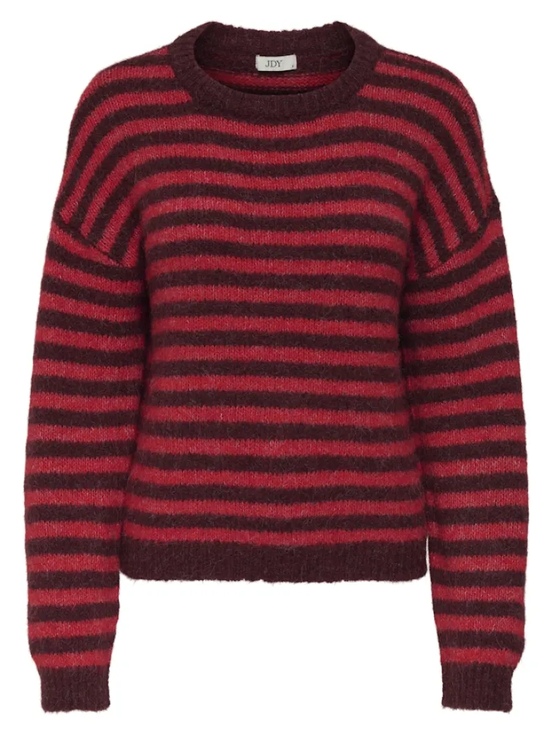 JDY Pullover & Sweatshirts*ZOEY LIFE L/S ON DROPSH PULL KNT NOOS maroon banner