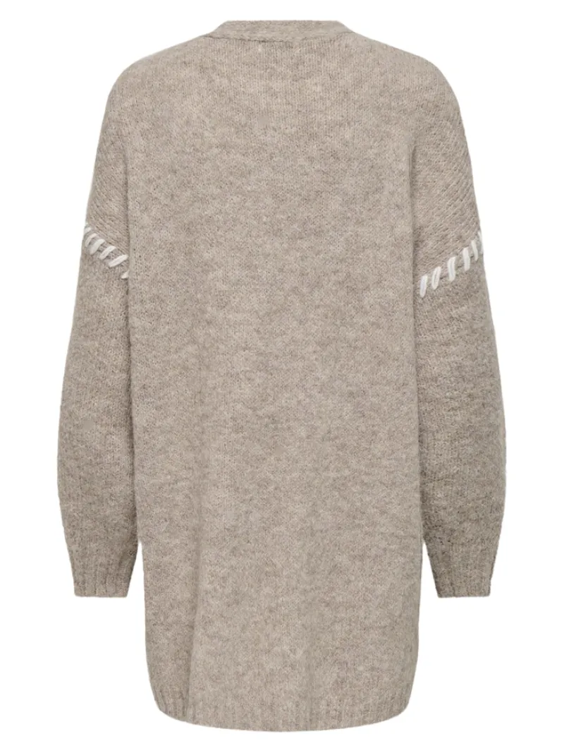 JDY Pullover & Sweatshirts*ZOEY LIFE L/S STITCH CARDIGAN KNT Chateau Gray