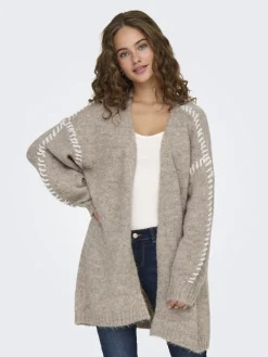 JDY Pullover & Sweatshirts*ZOEY LIFE L/S STITCH CARDIGAN KNT Chateau Gray