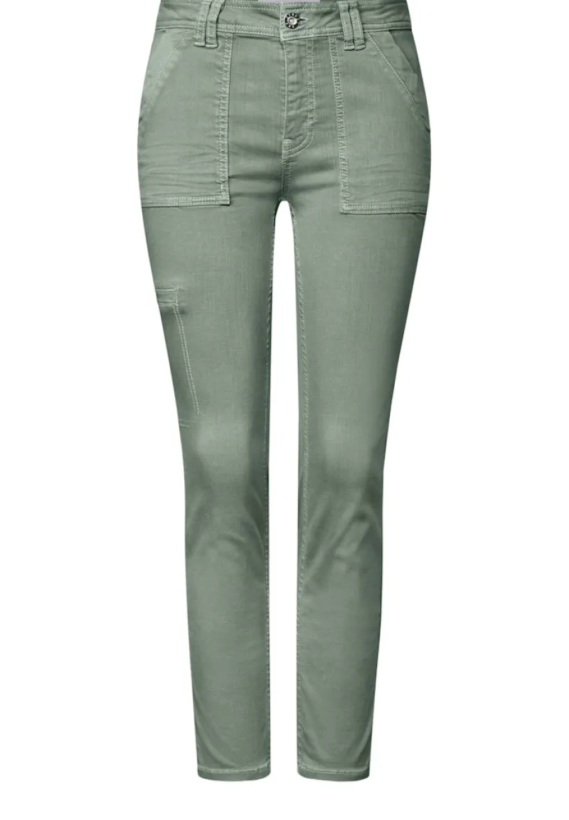 Street One Hosen*Jeans im Cargo-Look olive washed