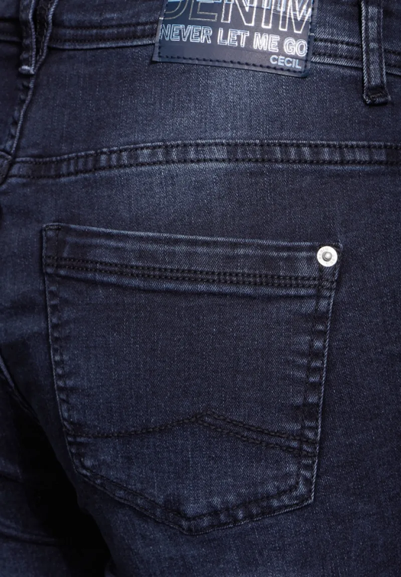 Cecil Jeans*Jeans im Casual Fit blue black used wash