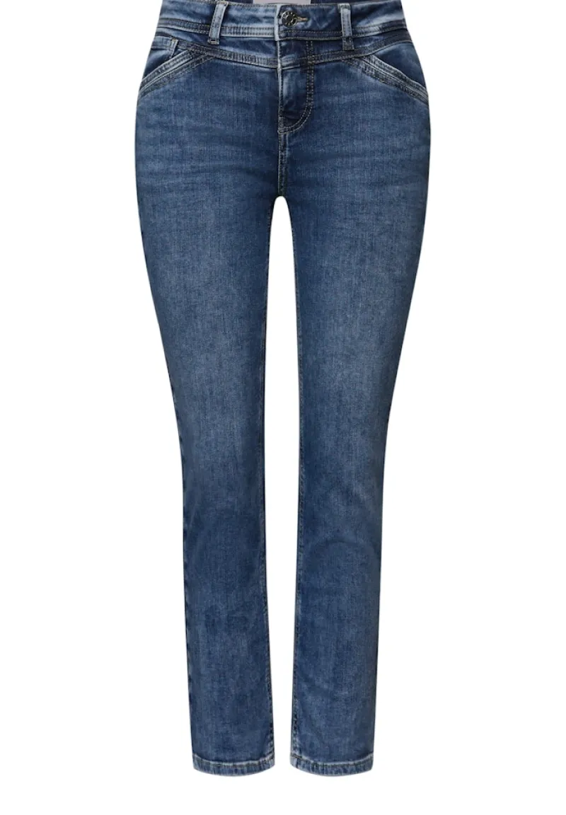 Street One Jeans*Jeans im Loose Fit light blue authentic washed